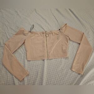 Forever 21 Blush Pink Zippered Top